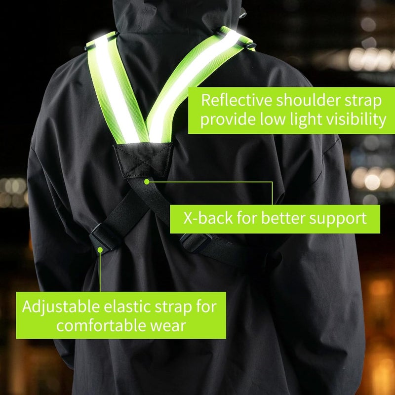 KUNN Radio Harness with Reflective Straps, Micro Rig Harness Chest Pack Tactical Vest Radio Holster Bag - Image 4